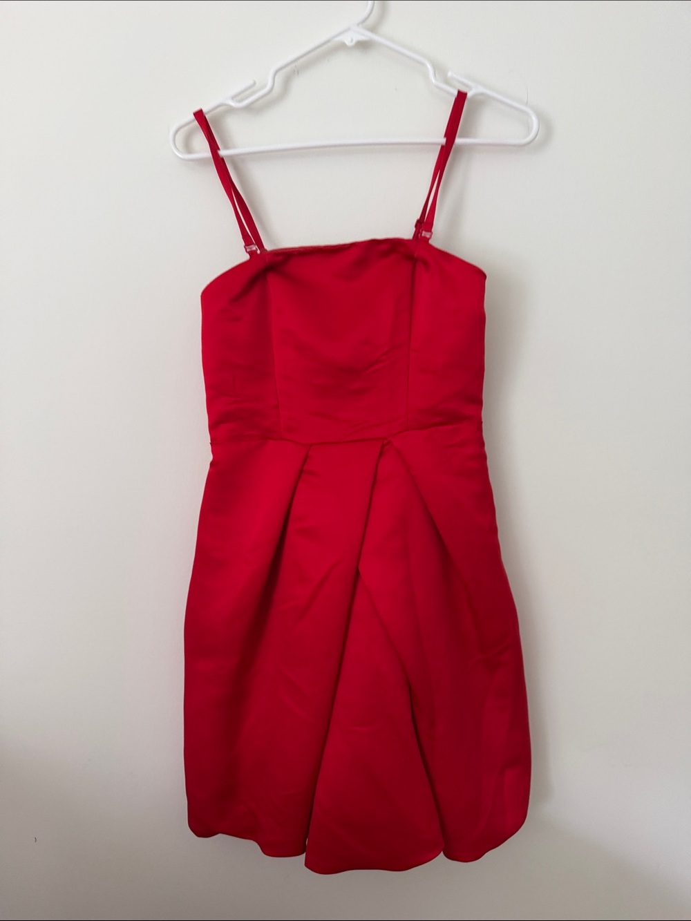 Express Red Mini Dress with Spaghetti Straps